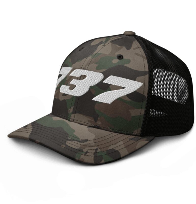 Nathan Fielder Boeing 737 Camouflage Trucker Hat